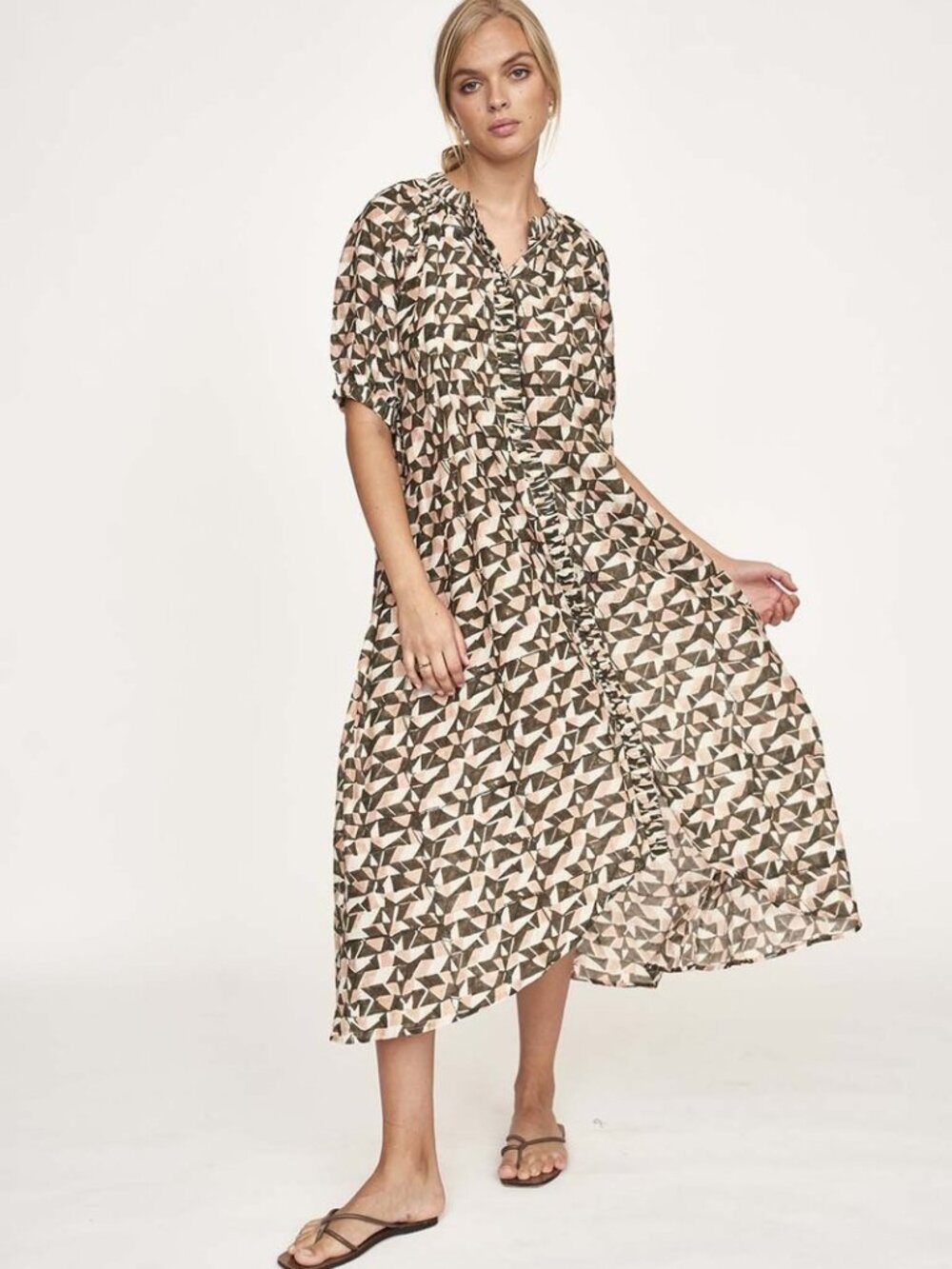 Mirth Somerset Dress in Seaglass/Rosewood Size Small